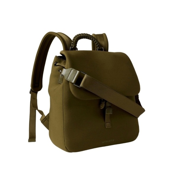 ATHLETA | NWOT REVIVE CONVERTIBLE BACKPACK BAG IN ACACIA OLIVE GREEN main image 5